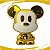 Gogo Disney Panini - Mickey Mouse Dourado - 3cm - Imagem 1