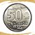 Moeda de 50 Centavos 1989 - V-410 - Rendeira - Aço Inox - Flor de Cunho - Imagem 1