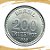 Moeda de  200 Cruzeiros 1985 - V-376 - Aço Inox - Flor de Cunho - Imagem 1