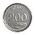 Moeda de 200 Cruzeiros 1985 - V-376 - Aço Inox - Flor de Cunho - Imagem 1