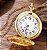 Relógio de Bolso Vintage Pontos Cardeais Gold - Serve como Colar e Pingente - Imagem 2