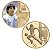 Kit Com 5 Moedas do craque Maradona - Douradas / Coloridas - Homenagem a Copa de 1986 - Imagem 6