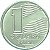 Moeda de 1 Cruzeiro 1990 - V-413 - Aço Inox - Bandeira - Flor de Cunho - Imagem 1