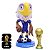Copa do Mundo 2026 - Mascote Clutch (EUA) + Taça da Copa - Mascote Oficial - 12cm / 90g com Base - FIFA WORLD CUP 2026 - Imagem 1