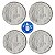 Promoção - 04 Moedas de 1 Centavo FAO 1975 - V-325 - FLOR DE CUNHO - Imagem 1