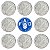Promoção - 08 Moedas de 2 Centavos FAO 1975 - V-329 - FLOR DE CUNHO - Imagem 1