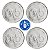 Promoção - 04 Moedas de 5 Centavos FAO 1977 - V-335 - FLOR DE CUNHO - Imagem 1