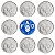 Promoção - 08 Moedas de 5 Centavos FAO 1977 - V-335 - FLOR DE CUNHO - Imagem 1