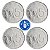 Promoção - 04 Moedas de 5 Centavos FAO 1978 - V-336 - FLOR DE CUNHO - Imagem 1