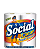 Papel toalha Social Clean F.dupla 50 toalhas C/2 Rolos - Imagem 1