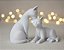 Estatua Casal De Gatos Decorativo Em Termoplástico - Imagem 3