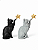 Estátua Gato Com Estrela Decorativa 10cm - Imagem 3
