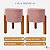 Kit 2 Puffs Redondos Linho Rosa Madeira Eucalipto Assento Decorativo Sala - Imagem 5