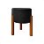 Puff Redondo Madeira Preto - Imagem 1