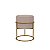 Puff Redondo Iron Base de Ferro Dourada Bege - Imagem 4