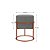 Puff Redondo Iron Argola Cinza Cobre/cinza - Imagem 5