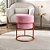 Puff Redondo Iron Argola Base Ferro Aço Carbono Cobre/Rosa - Imagem 4