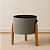 Puff Decorativo Redondo Couro Cinza - Imagem 6