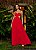 Vestido Vermelho Longo Em Chiffon - Imagem 1