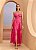 Vestido Rosa Maxi Midi Bordado - Imagem 1