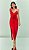 VESTIDO MIDI FRANZIDO LATERAL - Imagem 1