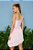 Vestido curto Jade plissado rosa cerejeira - Imagem 4
