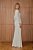 Vestido longo Aline decote costas off white - Imagem 1