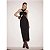 VESTIDO MIDI PRETO COM RECORTES - Imagem 1