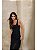 VESTIDO MIDI PRETO COM DECOTE QUADRADO - Imagem 1