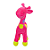 PELÚCIA GIRAFA ROSA COM PINTAS COLORIDAS 34CM - Imagem 2