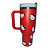COPO TÉRMICO COM CANUDO HELLO KITTY VERMELHO 1,2L (LASER) - Imagem 2