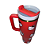 COPO TÉRMICO COM CANUDO HELLO KITTY VERMELHO 1,2L (LASER) - Imagem 3