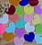 Coração plano glitter (par) - Imagem 1