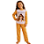 Pijama infantil Jesus e as crianças - calça e manga longa - amarelo - Imagem 1