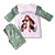 Pijama infantil Jesus e as crianças - calça e manga longa - verde - Imagem 2