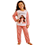 Pijama infantil Jesus e as crianças - calça e manga longa - rosa - Imagem 1