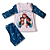 Pijama infantil Jesus e as crianças - calça e manga longa - azul - Imagem 2
