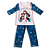 Pijama infantil Jesus e as crianças - calça e manga longa - azul - Imagem 4