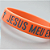 Pulseira de Silicone Cristã - Jesus meu Escolhido - laranja 18cm - Imagem 6