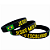 Pulseira de Silicone Cristã BRASIL - Jesus meu Escolhido - Preta 18 cm e 19 cm - Imagem 1