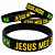 Pulseira de Silicone Cristã BRASIL - Jesus meu Escolhido - Preta 18 cm e 19 cm - Imagem 3