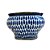 Cachepot em Porcelana Azul e Branca Golden Thai Drops Médio D17cm x A12cm - Imagem 3