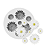 Molde de Silicone Mini Margaridas 7 Cavidades - Imagem 1