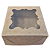 Embalagem Caixa Kraft c/ Visor 7cm X7cm X3.5cm - Imagem 1