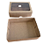 Embalagem Caixa Kraft c/ visor retangular 14cm X10cm X4,5cm - Imagem 2