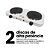 FOGAO ELETRICO PORTATIL 2 BOCAS DISCO 220v BRANCO - Imagem 2
