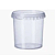 Pote de plástico baldinho redondo c tampa 220ml - Imagem 1