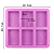 Molde Forma Silicone retangular 6 Desenhos - Imagem 2