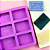 Molde Forma Silicone retangular 6 Desenhos - Imagem 1