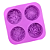 Molde Forma Silicone Redondo Flor 4 cav - Imagem 1
